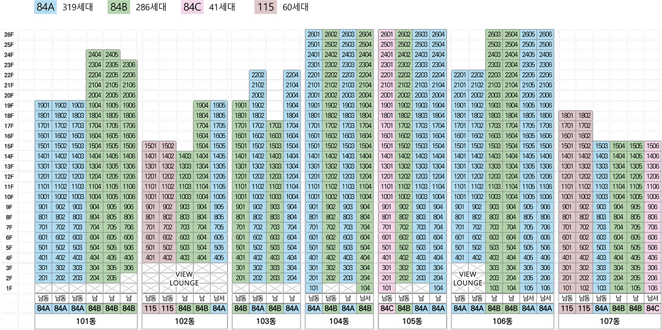 부발역 에피트 에디션 동호수배치도